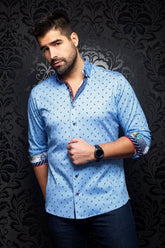 Chemise manches longues en Knit pour homme par Au Noir | VOLT light blue | Machemise.ca, inventaire complet de la marque Au Noir