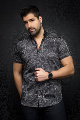 Chemise manches courtes pour homme par Au Noir | WAKE(SS) black | Machemise.ca, inventaire complet de la marque Au Noir