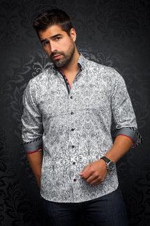 Chemise manches longues pour homme par Au Noir | WAKE Noir Blanc/white black | Machemise.ca, inventaire complet de la marque Au Noir