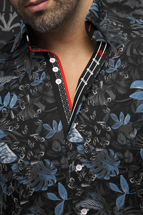 Chemise manches courtes en Knit pour homme par Au Noir | ZENATA(SS) Noir Bleu | Machemise.ca, inventaire complet de la marque Au Noir