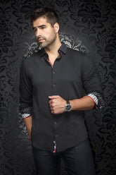 Chemise manches longues en Knit pour homme par Au Noir | ZOLA Noir | Machemise.ca, inventaire complet de la marque Au Noir