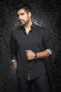 Chemise manches longues en Knit pour homme par Au Noir | ZOLA Noir | Machemise.ca, inventaire complet de la marque Au Noir